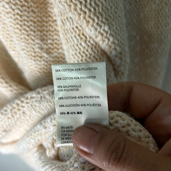 Free People Chamoix Bright Lights Peach Long Sleeve Knit Oversized Sweater, S - Picture 7 of 8